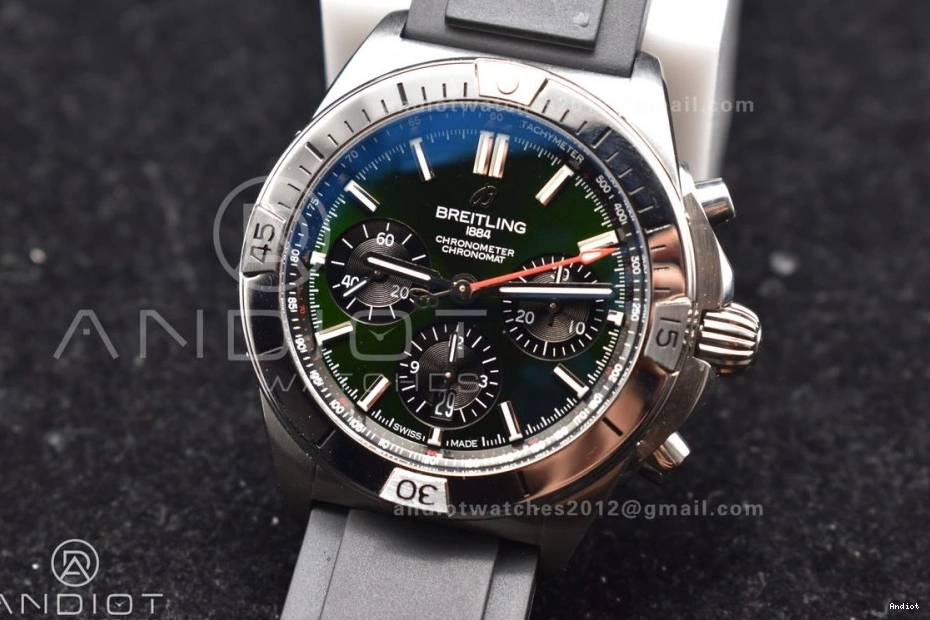Chrono BLS Version A7750 L-Green Blk LE 43mm B01 1:1 Navitimer SS Best 0327